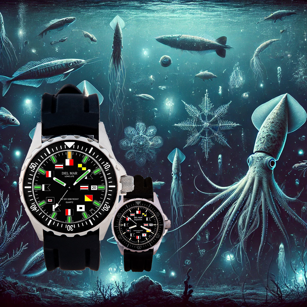 Del Mar Watches - Illuminating Glow Micro Gas SuperGlo Watch for a Man's rugged lifestyle..