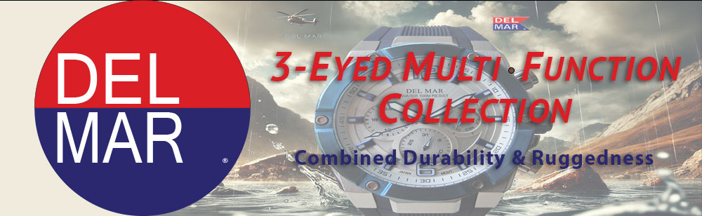 Del Mar 3-Eyed Multi-Function Watch Collection Media Kit